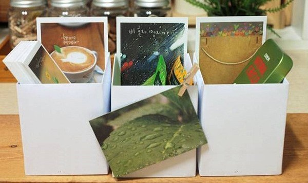 Gấp giấy thành hộp đựng đồ